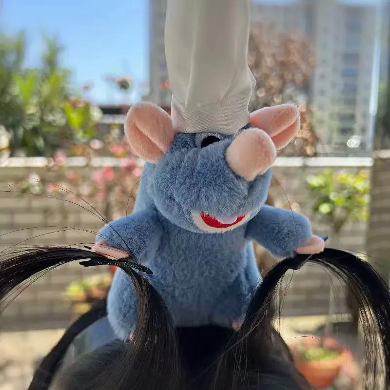 BoTu Anime Hair Bands Cooking Mouse Hair Bands Cartoon Plush Doll Headband Wide Hair Cards Headwear Creative Girls Toys Gifts