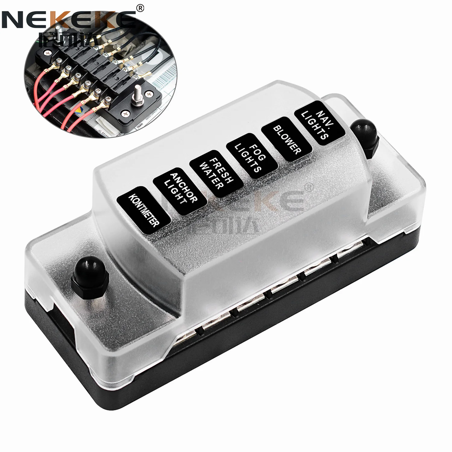 New Products Fuse Box for Car Boat Yacht Fuse Holder 1A to 20A M4 Threaded Studs
