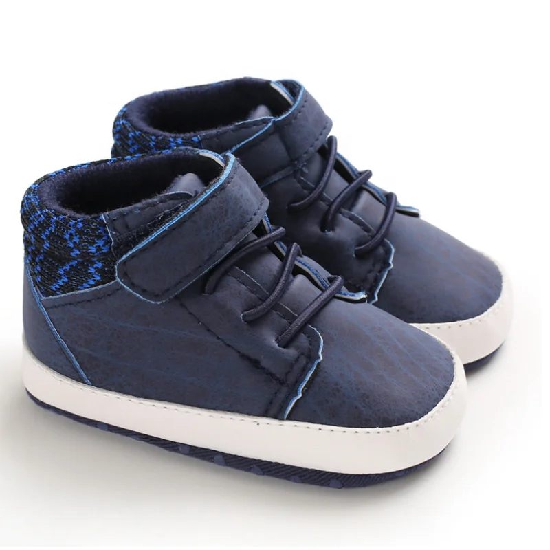 Детские кроссовки Детская спортивная обувь для мальчиков из искусственной кожи искусственная (-ый) с высокими голенищами на открытом воздухе Анти-скольжения на мягкой подошве дышащая удобная обувь для новорожденных детская обувь