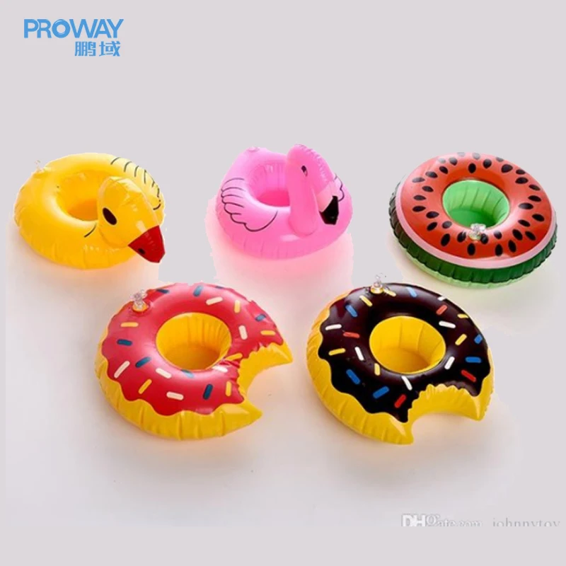 Lovely Watermelon Shape Inflatable Cup Holder For Water Sport Party  Portable Pool Floating Custom Drink Cup Holder