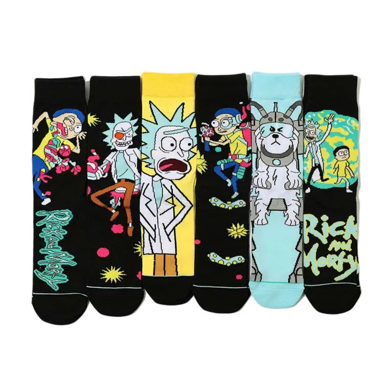 HY-1749 New 2023 Wholesale Men Socks Long tube Cotton Cartoon Man Stocking