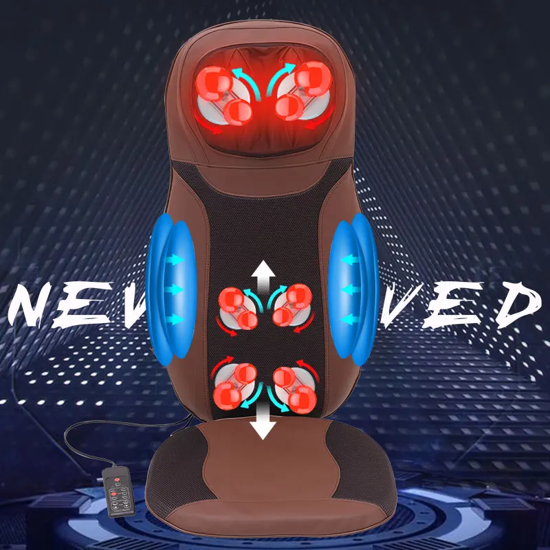 
Массажер шиацу Электрический с низкой спинкой и шеей, подушка для массажа шиацу, для полноразмерного массажа позвоночника, для ягодиц, всего тела 