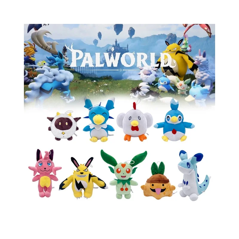 New Toys 2024 Palworld Lamball Blazamut Stuffed Animal Toys Sheep Cats Penguins Peluches Gifts