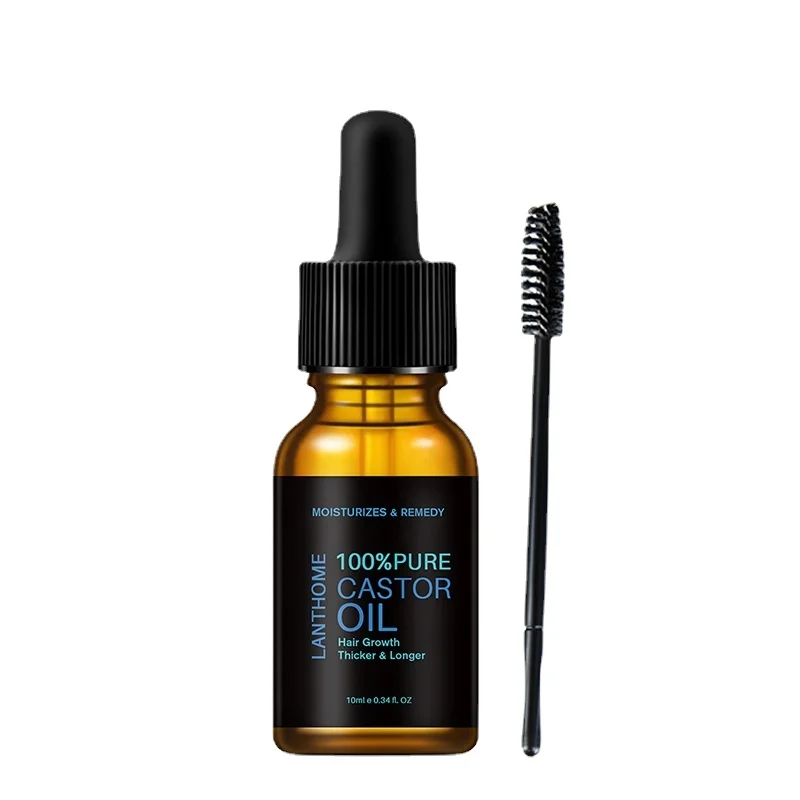 ODM/OEM частная торговая марка, нежное черное касторовое масло Jamaican, органическое масло для роста волос, мощный рост волос с кисточкой