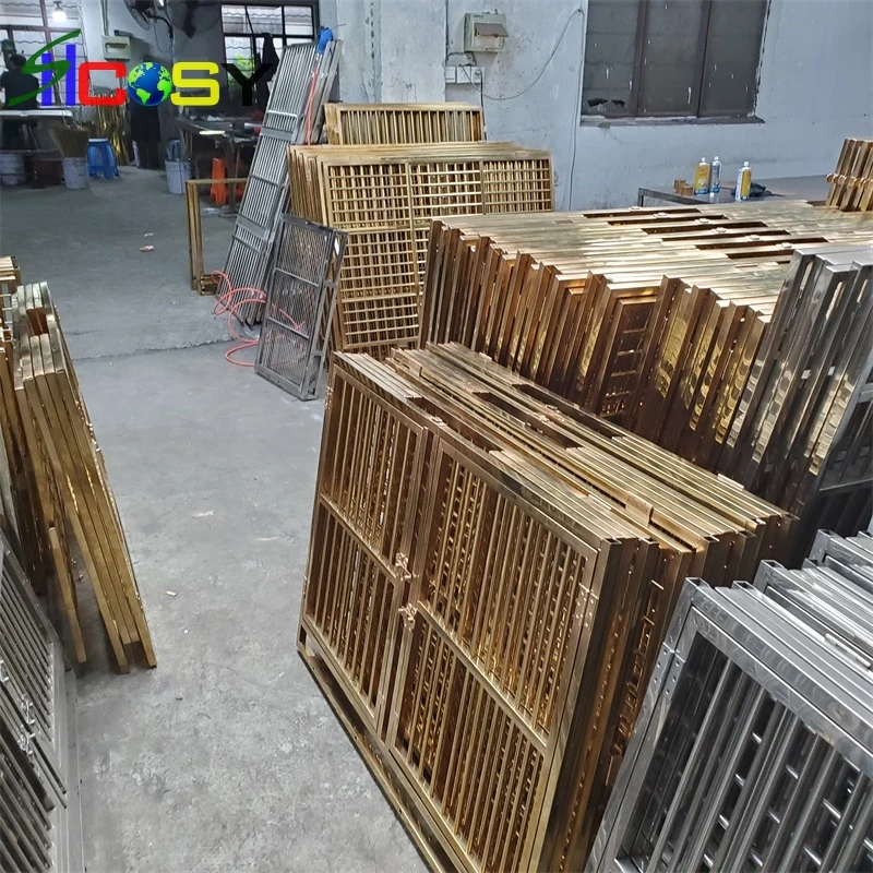Размер L 108X75X98cm горячая Распродажа Золотая клетка для собак из нержавеющей стали Однослойная двойная