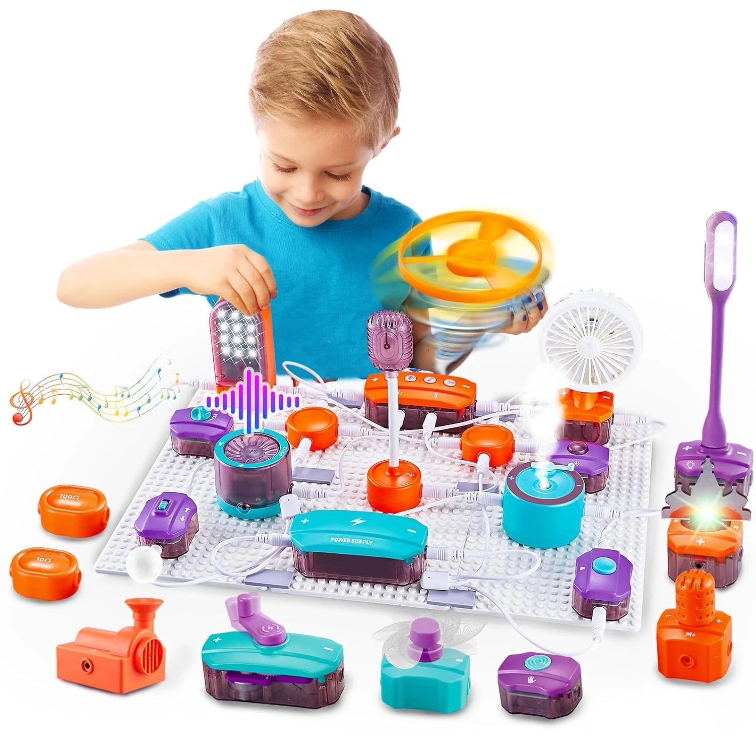 2024 Kids Educational Physics Diy Snapping Electronic Circuit Toy Children Stem Science Exploration Experiment Kits Toys