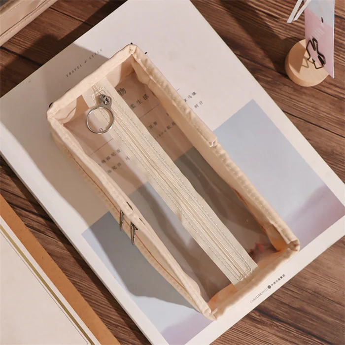 Best selling Multi-Purpose Office College School fancy Square shaped pen zipper bag pencil case from china stationery market