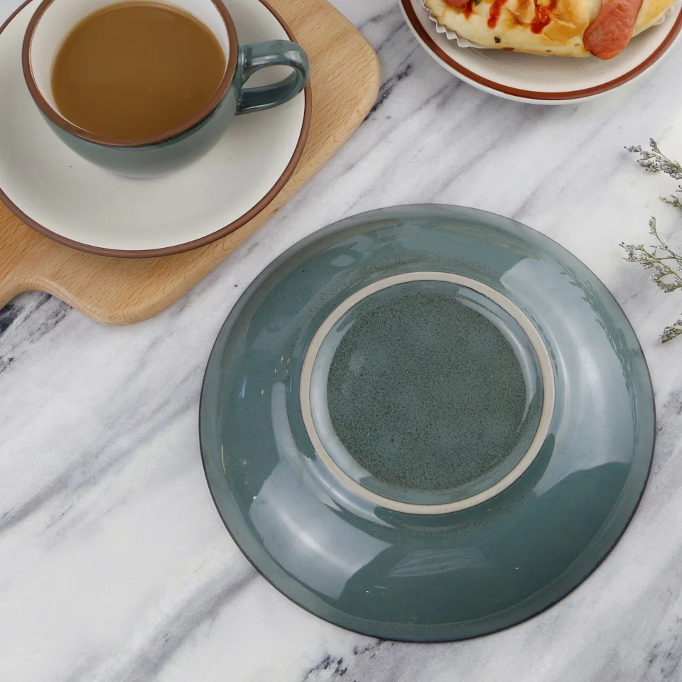 Nordic style Reactive Glaze Ceramic Hand Paint  16pcs Tableware Dinnerware Sets