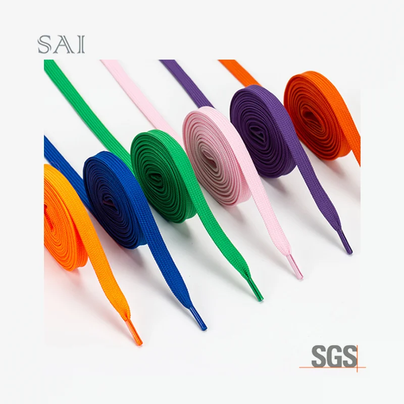 1 MM Shoelaces Charm Polyester Flat Custom shoelaces manufacturer