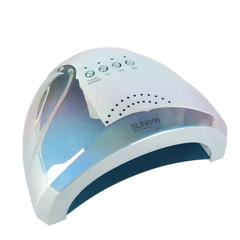 Professional New arrivals smart Beautiful Holographic Color  UV led nail lamp for nail gel polish dryer 48w with Sensor 3 Timer