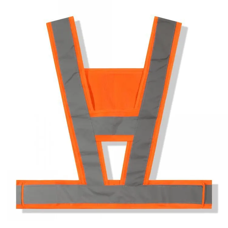 Factory direct selling V-shaped reflective security belt rescue Industry Construction Working high visibility safety vest