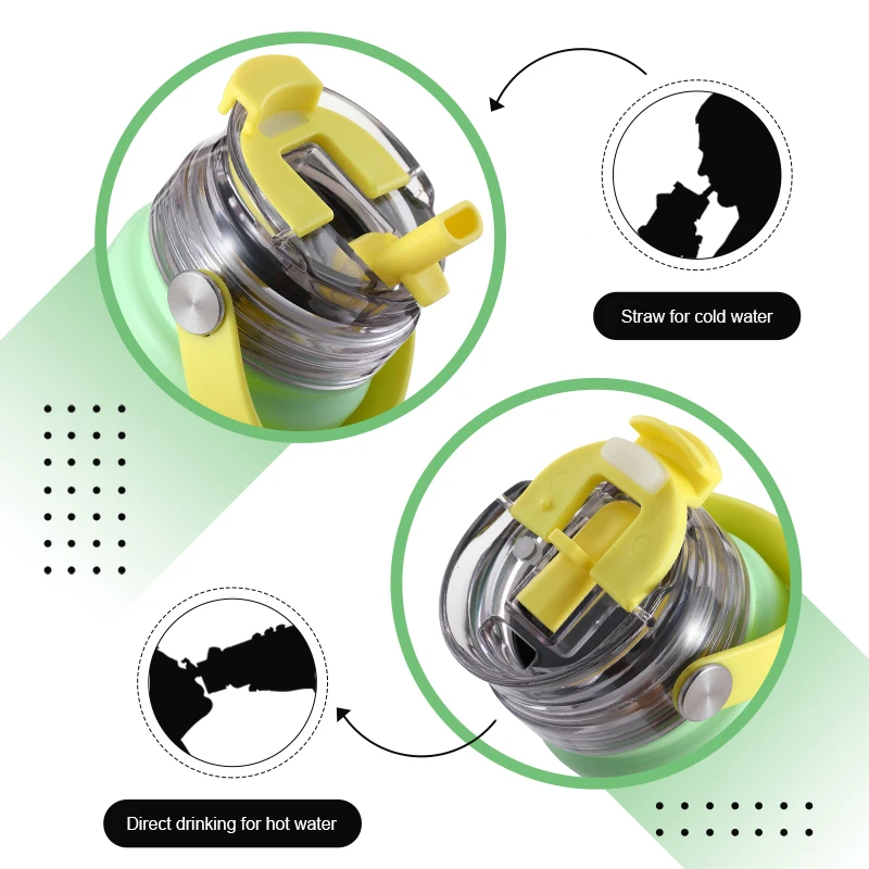 Stainless Steel Metal Water Bottle Vacuum Insulated Vacuum With Plastic Lids