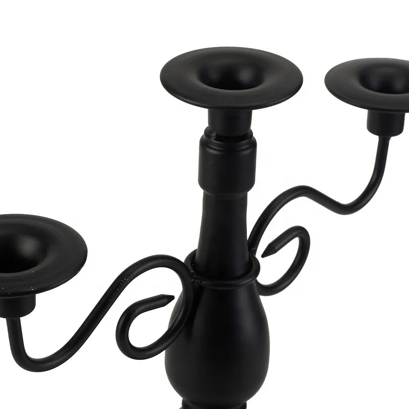 Metal Long Stem Candle Stand for Home Decor Handmade Candelabra 3 Arms Candlestick For Wedding Candle Holder