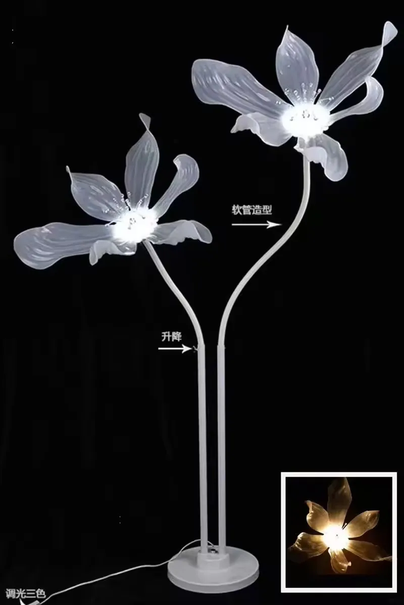 110V 220V New Acrylic Luminous artificial lotus flowers with led lights Layout Ornaments party hotel wedding event valentine