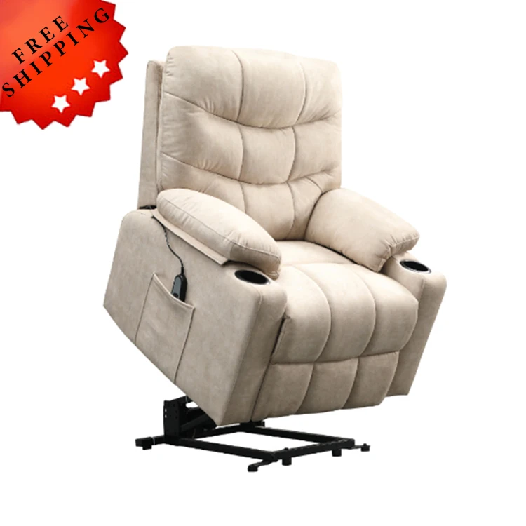 Oversized Living Room Furniture One Seat Power Lift Fabric Electric Reclining Chairs For The Elderly