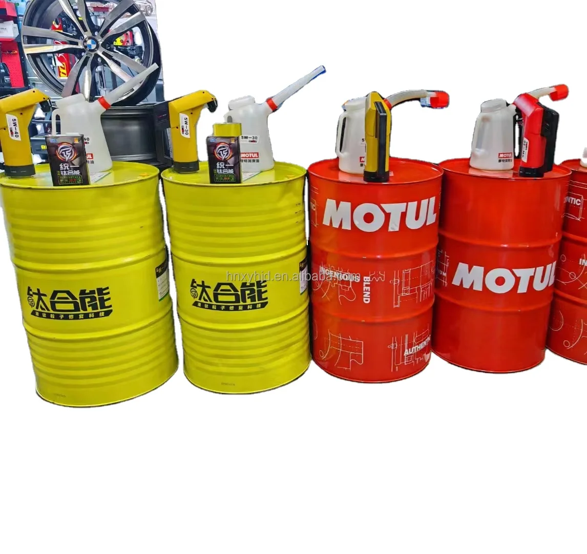 200L Oil Pump with Counter Meter Pneumatic Lubrication Engine Gear Fluid Extractor Dispenser Distributor Filling Air Drum