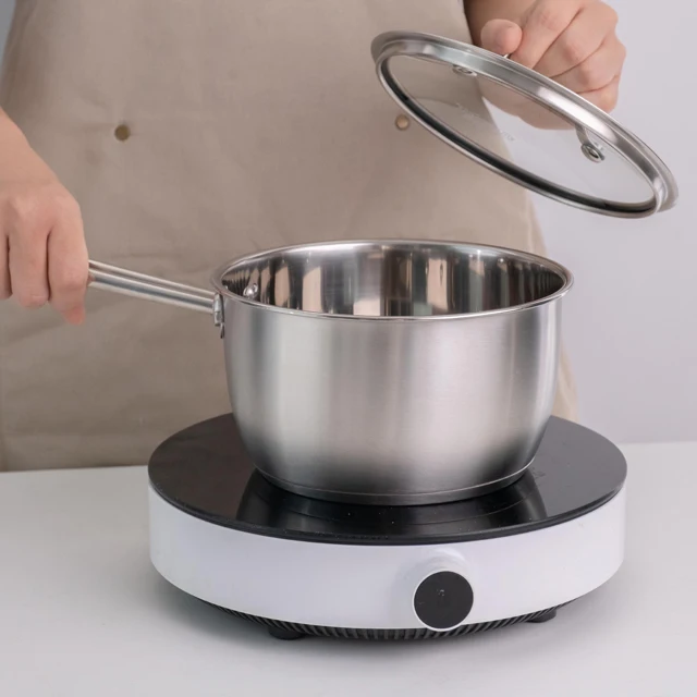 2024 New design wholesale custom kitchenware Cooking pot and pan with glass lid induction gas dual use