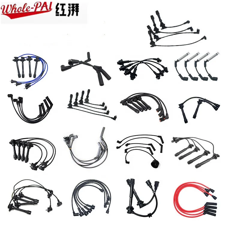 Auto Engine Silicone Spark Plug Wire Set Ignition Coil Cable for Toyota Nissan Hyundai KIA Mitsubishi Mazda Ford Chevy Chevrolet