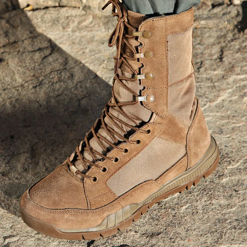 Genuine Leather Cheap  Ranger Boots Lace up Black Ankle Boot Men Genuine Leather,microfiber / Custom with Rubber Sole 8 Inch