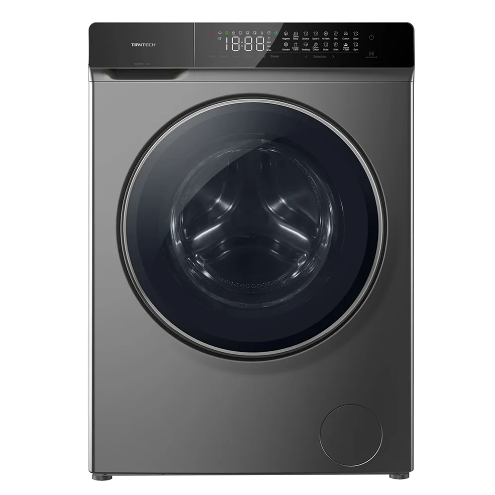 Big full touch screen 12kg home air wash high end front loading washing machines