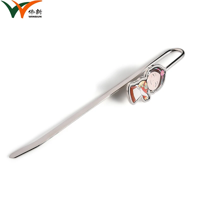 Daily Style Factory Wholesale Soft Enamel Beautiful Girl Design Bookmark