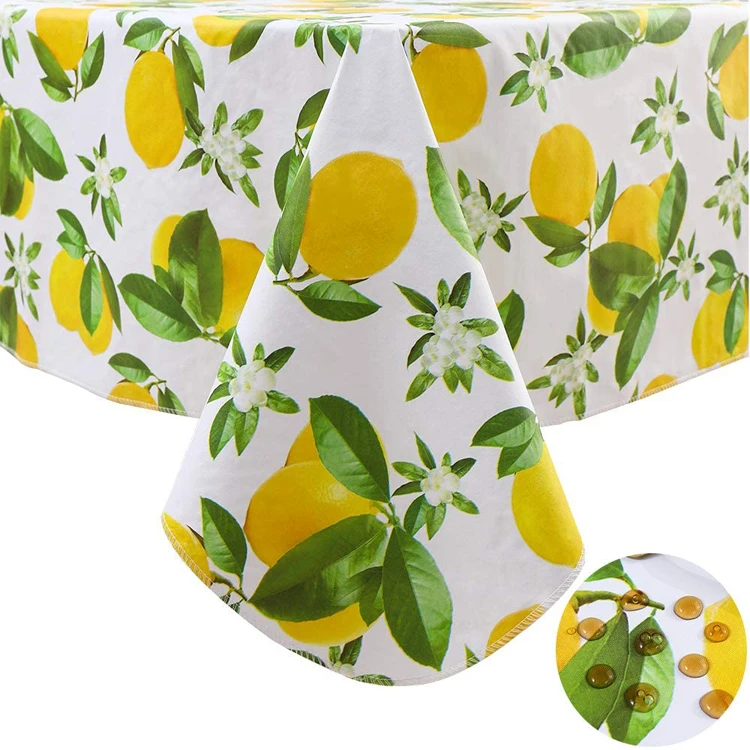 2023 Best selling flat flower style waterproof outdoor household eco-friendly PVC heavy table cloth