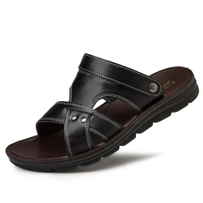 2019 шлепанцы, сандалии, мужские шлепанцы с индивидуальным логотипом, мужские шлепанцы с затенением, коричневые Шлепанцы из ПУ кожи