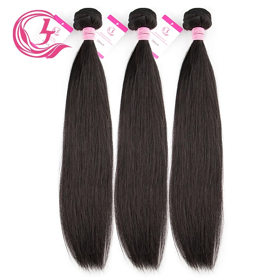 100 Percent Mink Raw Virgin Brazilian Human Hair Best Quality 10A Grade Super Double Drawn Black Silky 3 Straight Bundles