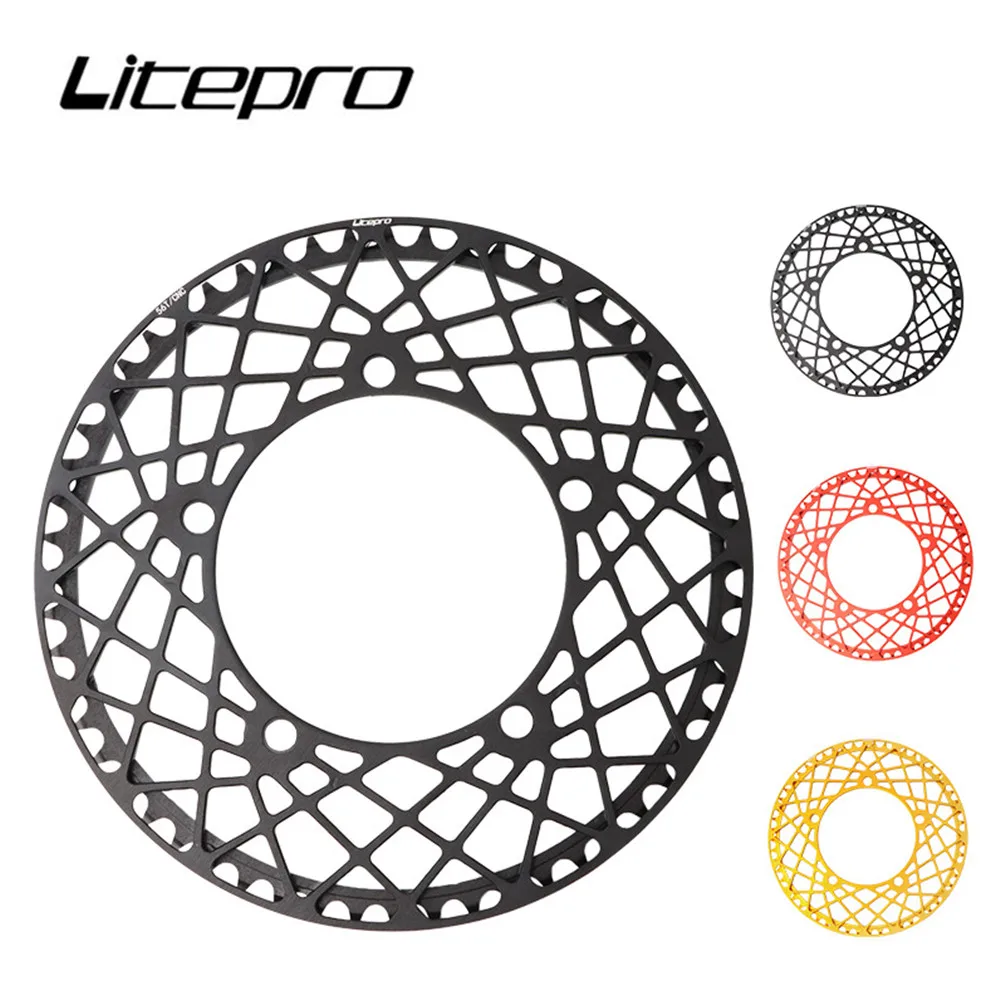 Складной велосипед Litepro с одним диском, 53/56/58T, звездочка паука, BMX дорожный велосипед BCD 130 мм, кривошипник из алюминиевого сплава