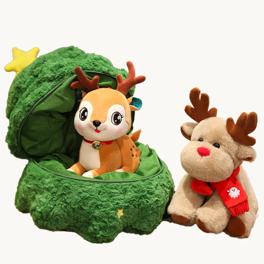 Christmas gifts can be hidden by reindeer and Christmas trees specially designed christmas toys