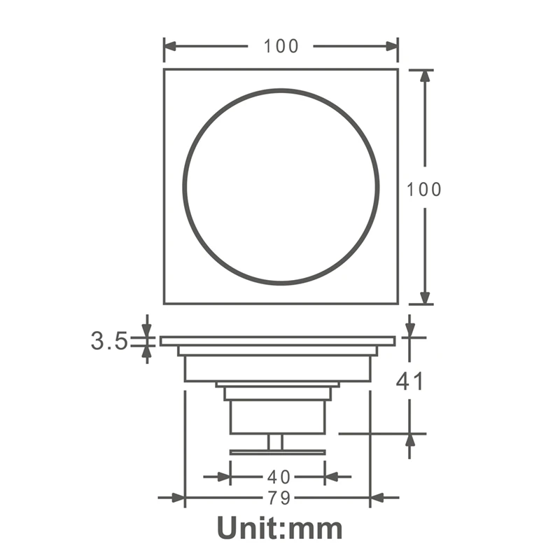 taizhou 75mm anti deodorant  anti odor stainless steel filter 10*10 drain floor anti-odor crepine