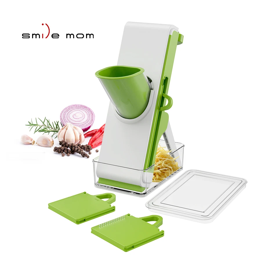 Super Mandoline Slicer Wholesale Wide Fruit & Vegetable Chopper Cutter with 4 Japanese Stainless Steel Blades