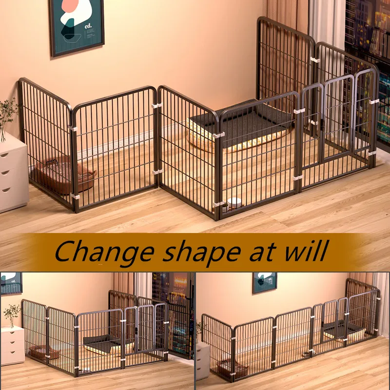 Pet dog fence Free splice fence gate indoor kennel for small to medium sized dogs pet cages houses