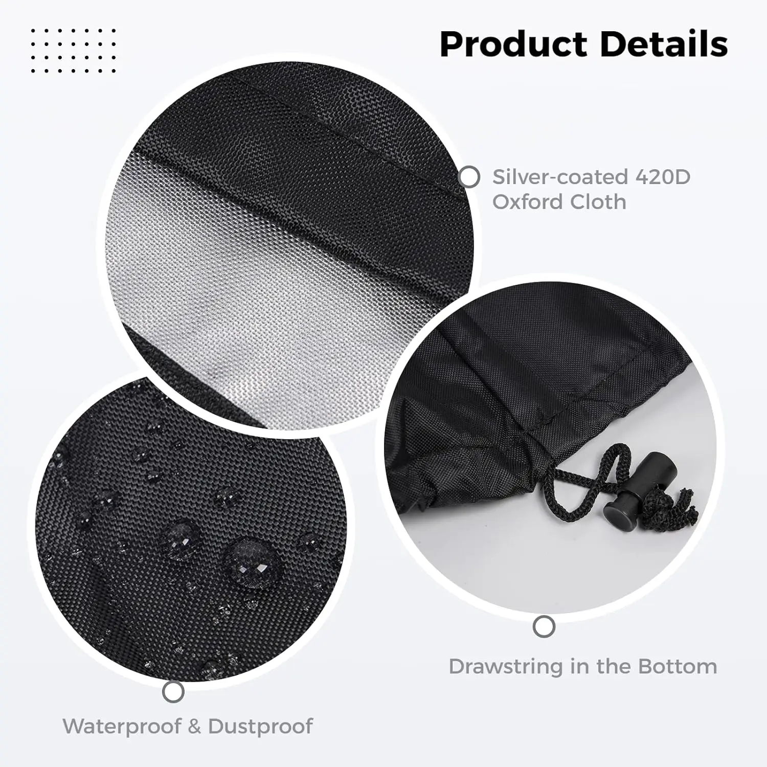 Dustproof Waterproof Drum Cover Block Sunlight Moisture Dust Upright Piano Full Protective Cover