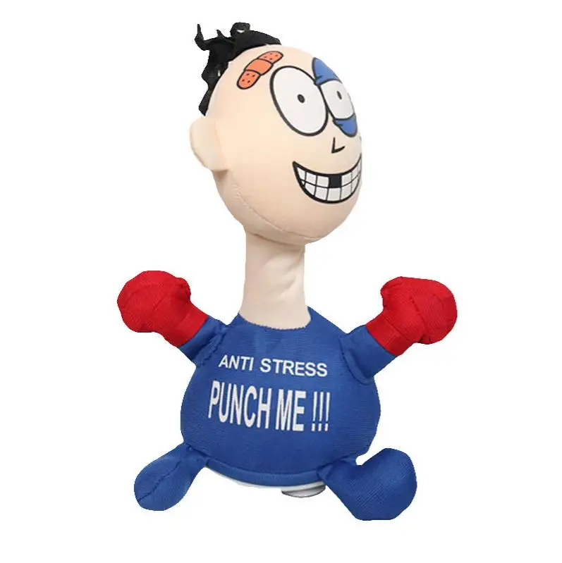 Children popular Boxing Toys Punch Me Plush Toys Girl Creative Vent Screaming Doll With Simulation Sound Kids Birthday Gifts
