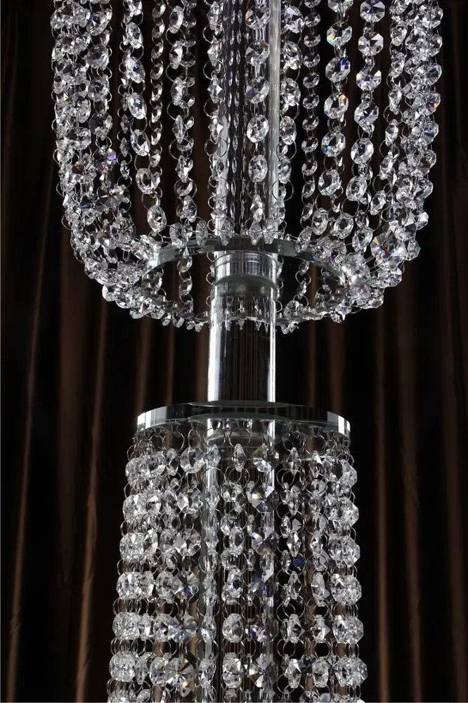 Wholesale new product 2020 popular clear cheap crystal wedding candelabra table centerpiece decoration candle holder home decor