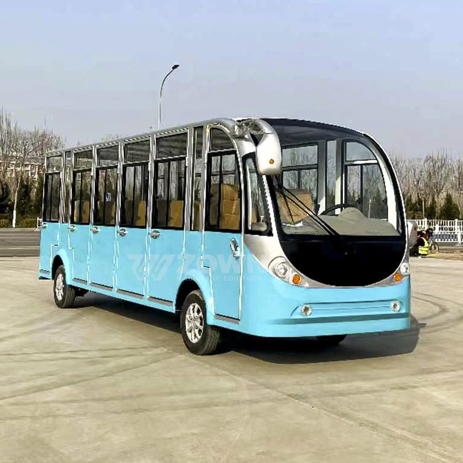 China High Quality 17 Seater Fully Enclosed Passenger Electric City Sightseeing Bus Electric School Bus