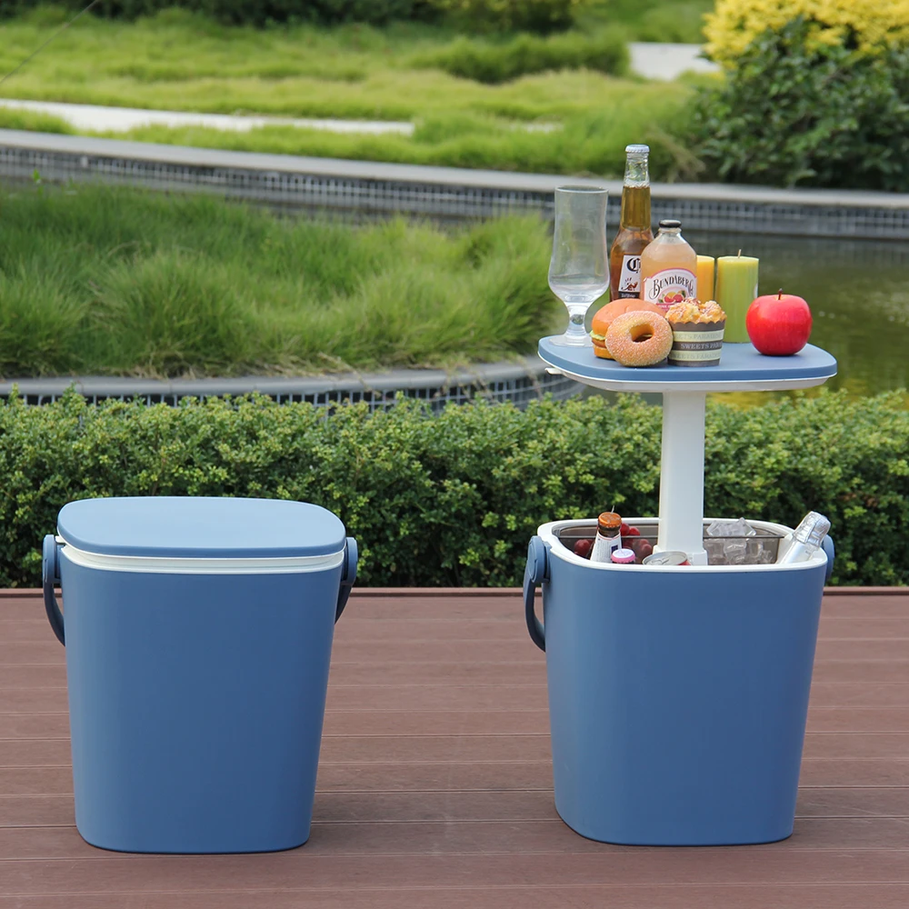 Portable Cool Bar Outdoor Patio Furniture and Hot Tub Side Wine Cooler Table