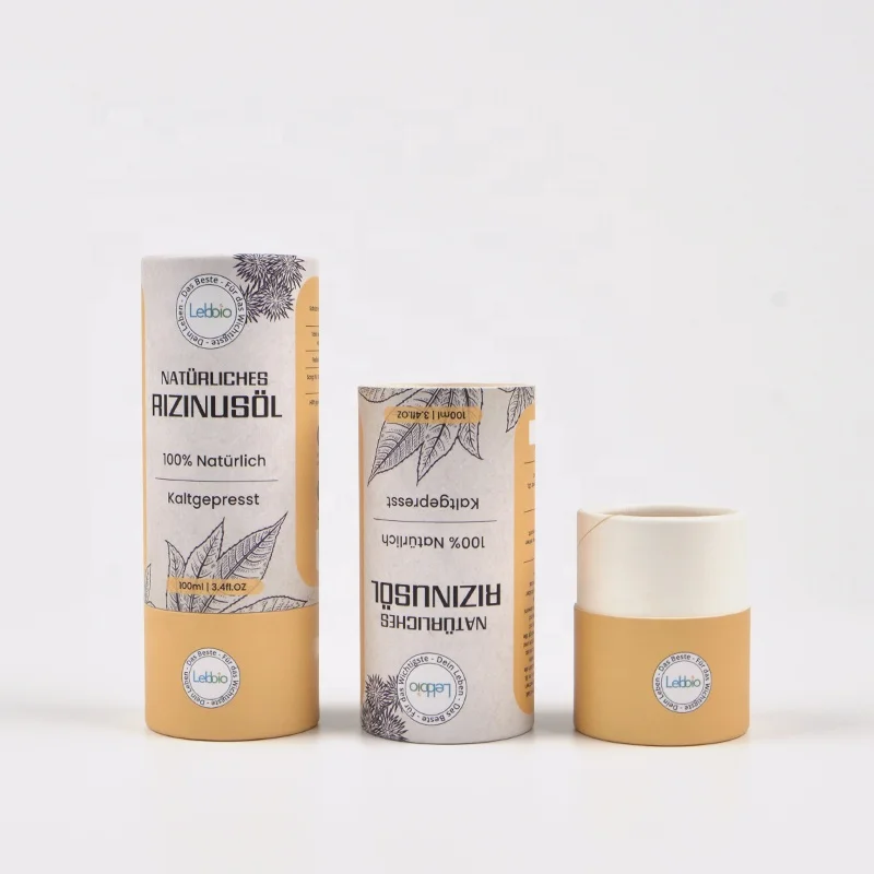 OEM factory biodegradable best gift tube box custom paper tube cardboard tube packaging box for dropper bottle