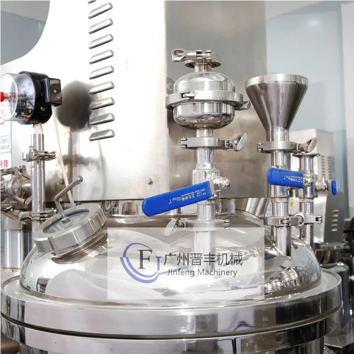 Jinfeng Hot Seller High Quality Hydraulic Lifting Vacuum Emulsifier Mixer For Cosmetics Market