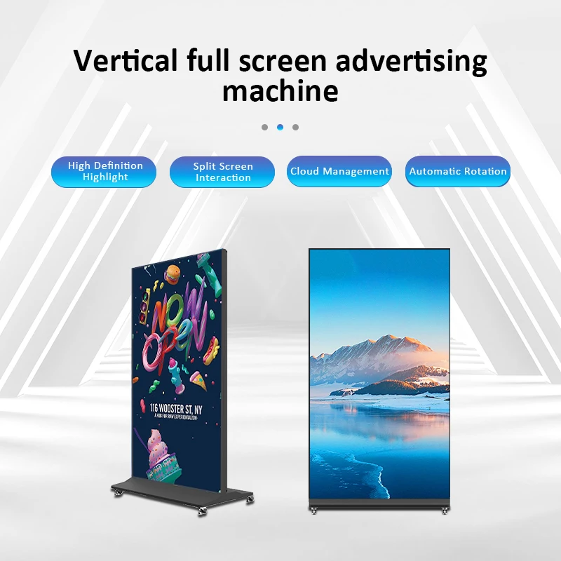 75 86 98 inch LCD digital marketing advertising display floor standing displays digital signage and displays kiosk