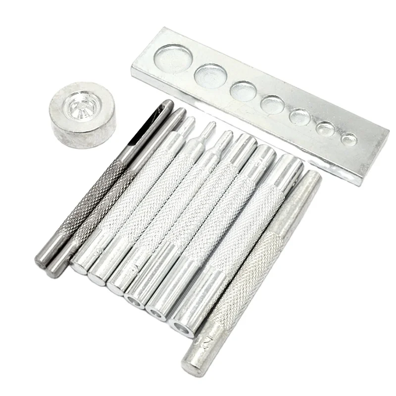 High quality 11 PCS Leather Crafts Snap Fasteners Kit Tool For Leather DIY Leather Craft Making Tool