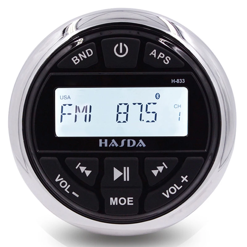 Лучшие продажи UTV ATV аудио системы hasda H-833 датчик стиль крепления морской аудио стерео BT для лодки RV