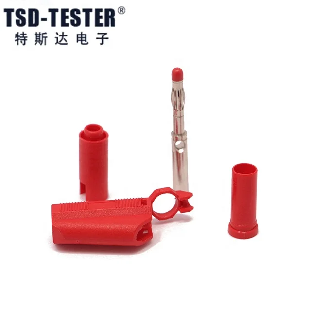 Безопасный Банановый штекер 4 мм с усадочной трубкой