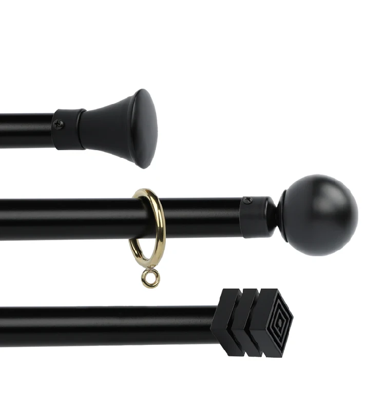 High Quality Customizable Aluminium Straight Curtain Pole Accessories for Home Window Decor