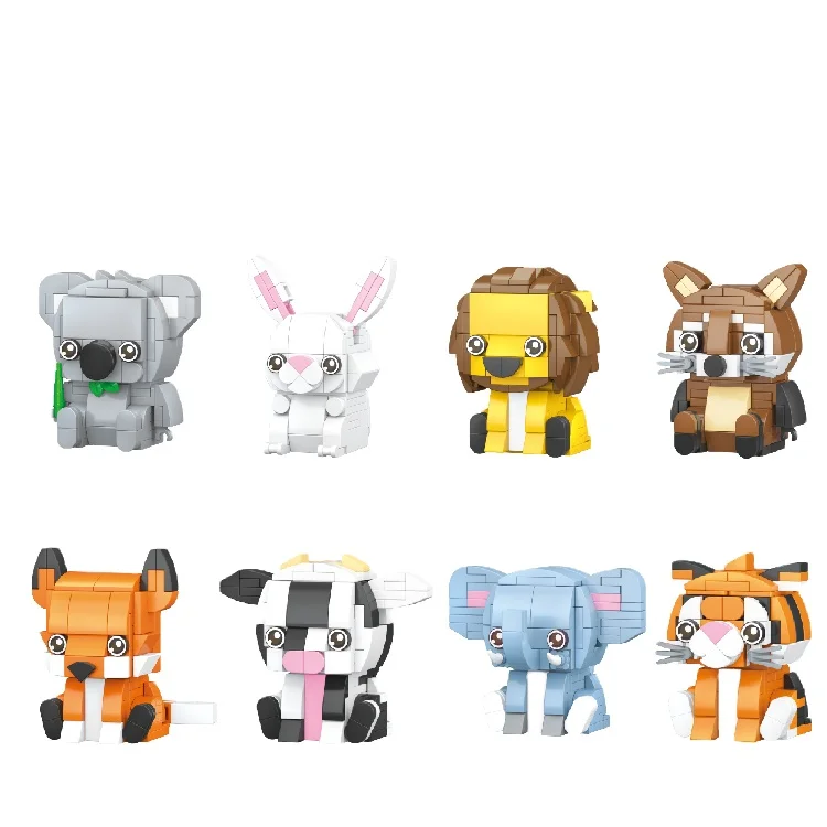 Newly designed  DIY animal model building blocks kit toys for kids learning toy collectible zoo animal toy