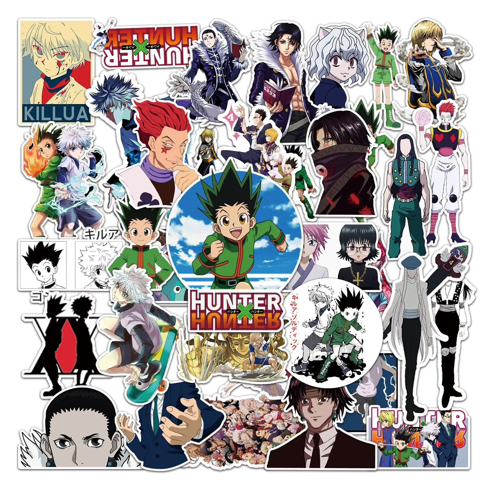ZY1188C 50Pcs Japanese Cartoon Hunter Stickers Waterproof Laptop Computer Skateboard Bicycle Luggage For Teen Kid Toys Decal