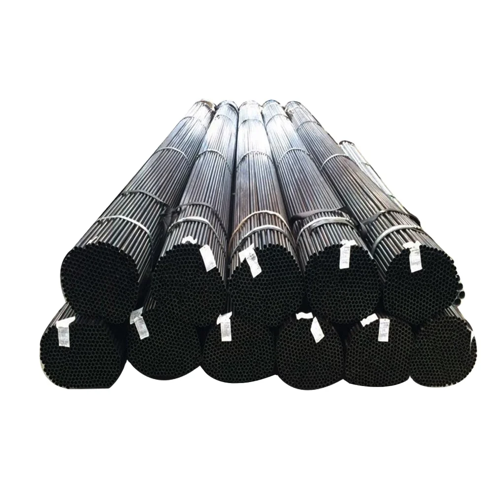 China Factory Price ERW Round Tube Black Welded Iron Wardrobe Pipe