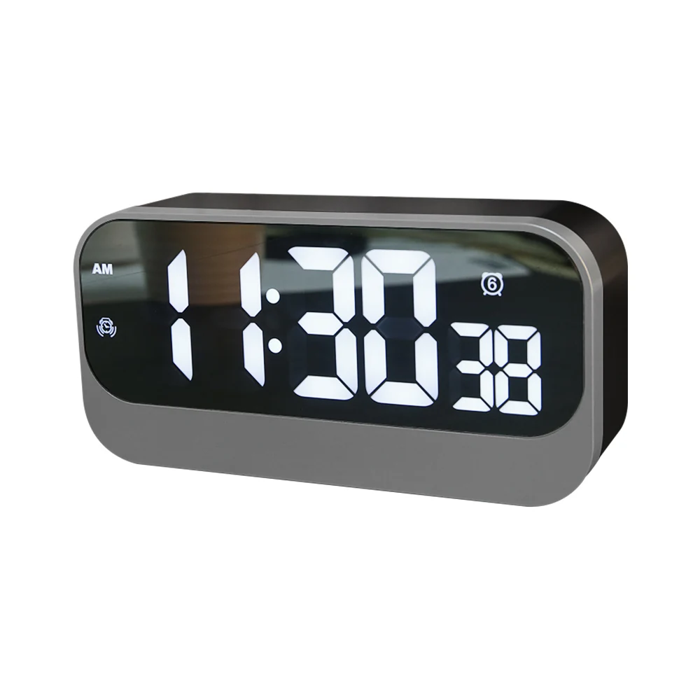 iMSH LED17202 Digital alarm clock table bedside desktop LED light large display square LED digital alarm clocks