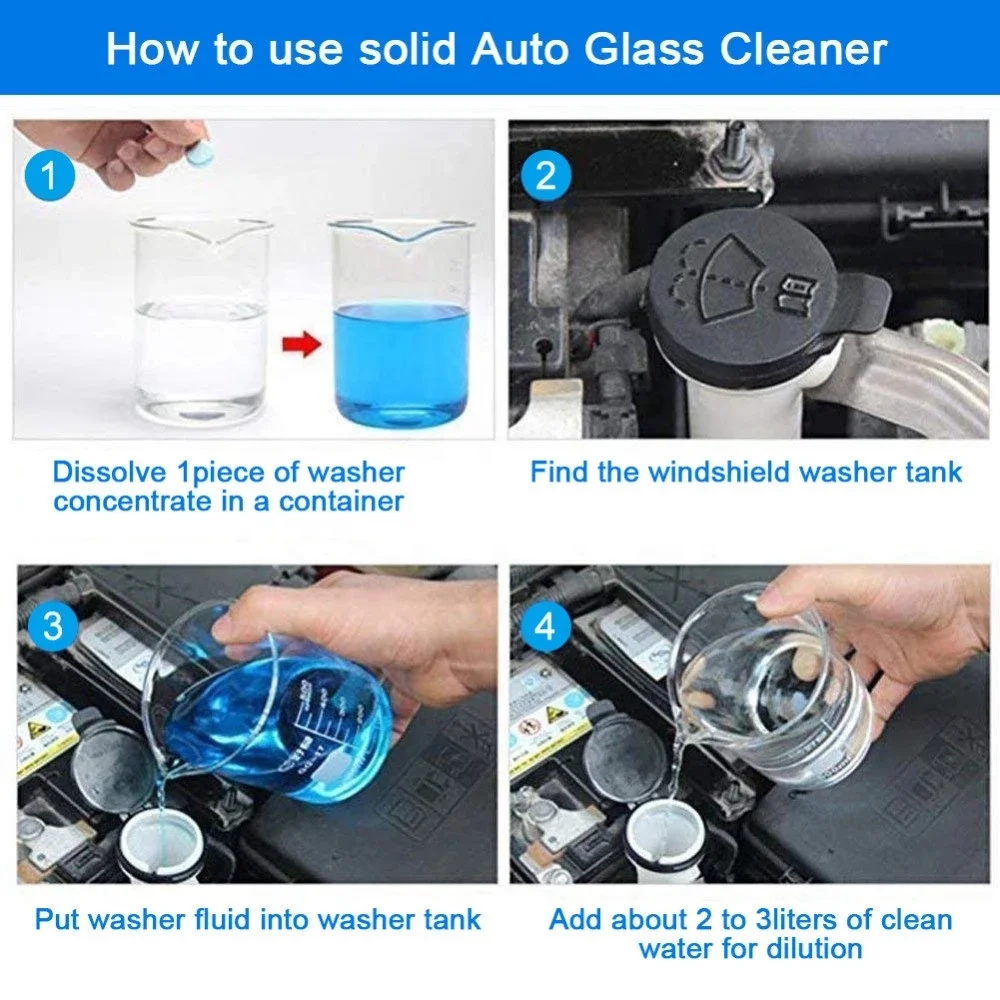 OEM Effervesent Detergent tablet clean window glass cleaner of car windshield